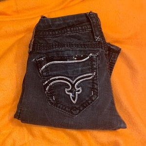 Black flare rock revival bell bottom size:26 great condition western boho